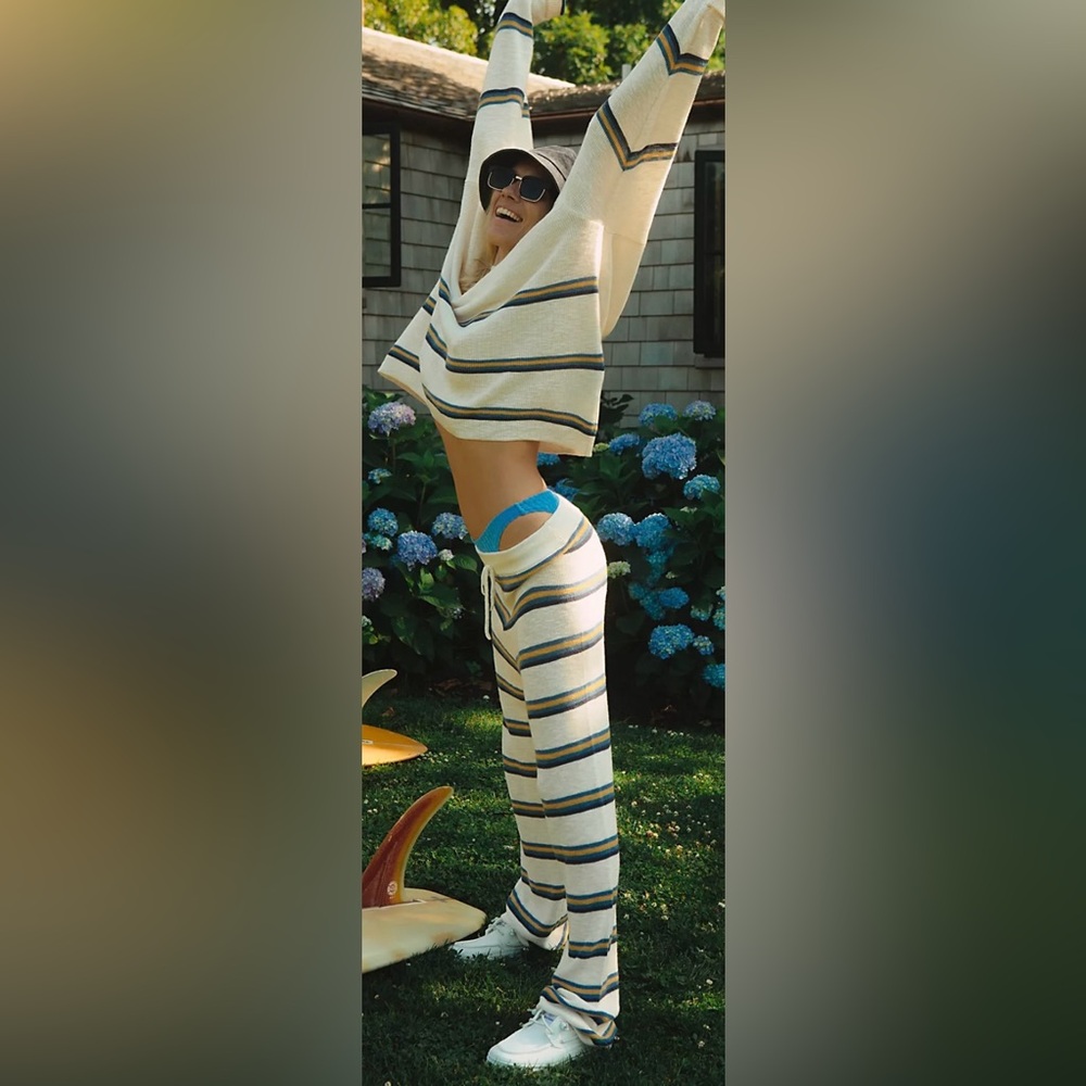 FREE PEOPLE Mariner Stripe Sweater & Pants Set NWOT